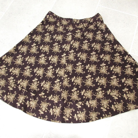 Sundance A-line Floral Silk Skirt, Size 8 - Picture 4 of 7